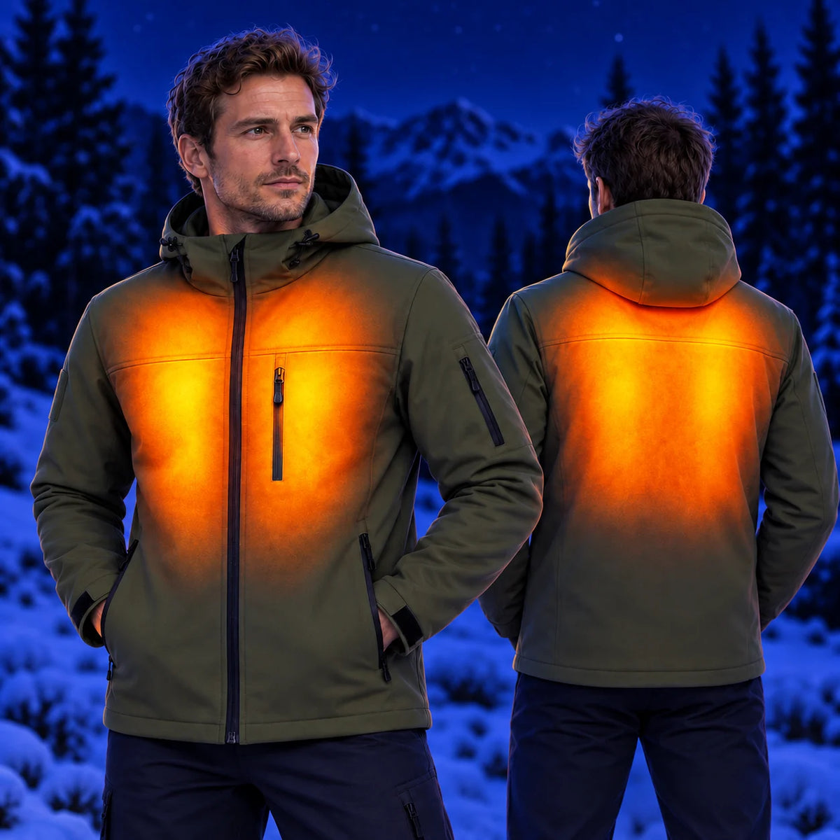 Giacca riscaldata softshell PyreFit Novera – calore su petto e schiena