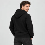 Felpa riscaldata unisex con zip e cappuccio PyreFit Olivora, vista posteriore