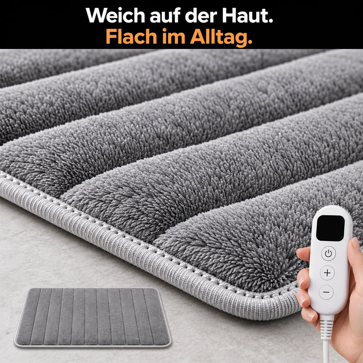 PyreFit Heizkissen 20261006 · Nahaufnahme der weichen Textiloberfläche