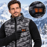 Gilet riscaldato mimetico PyreFit Piloto, dettaglio del pulsante di comando