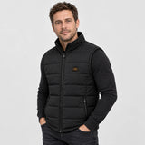 Gilet trapuntato riscaldato unisex PyreFit Pivotan, vista frontale con modello
