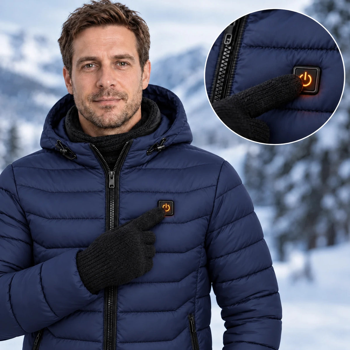 PyreFit Rangor in blu navy – dettaglio dei comandi