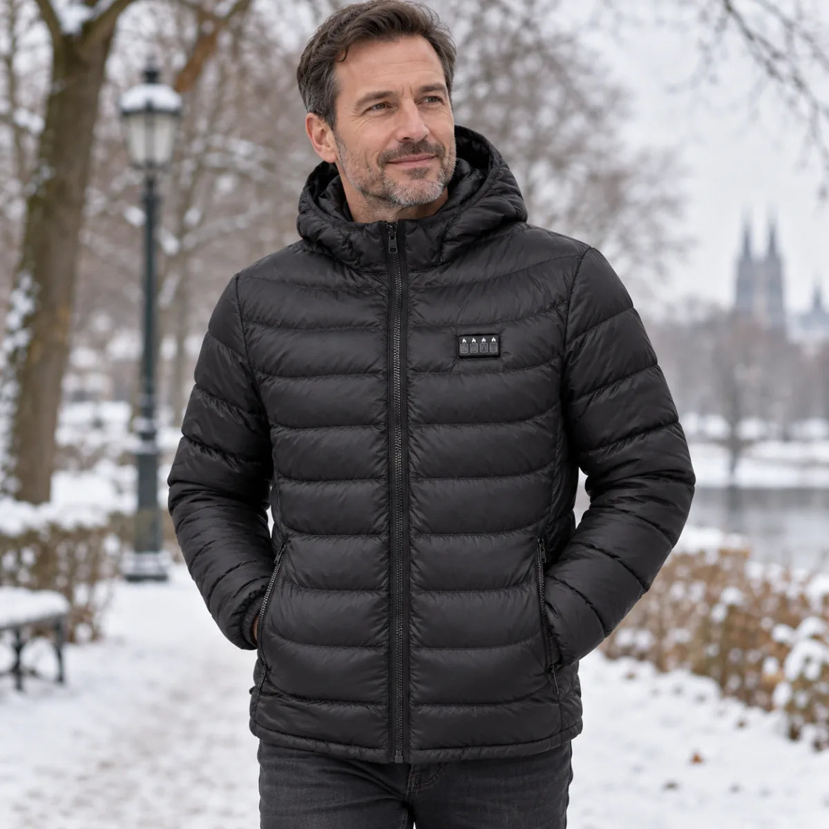 Heizjacke Schwarz – Anwendungsbeispiel