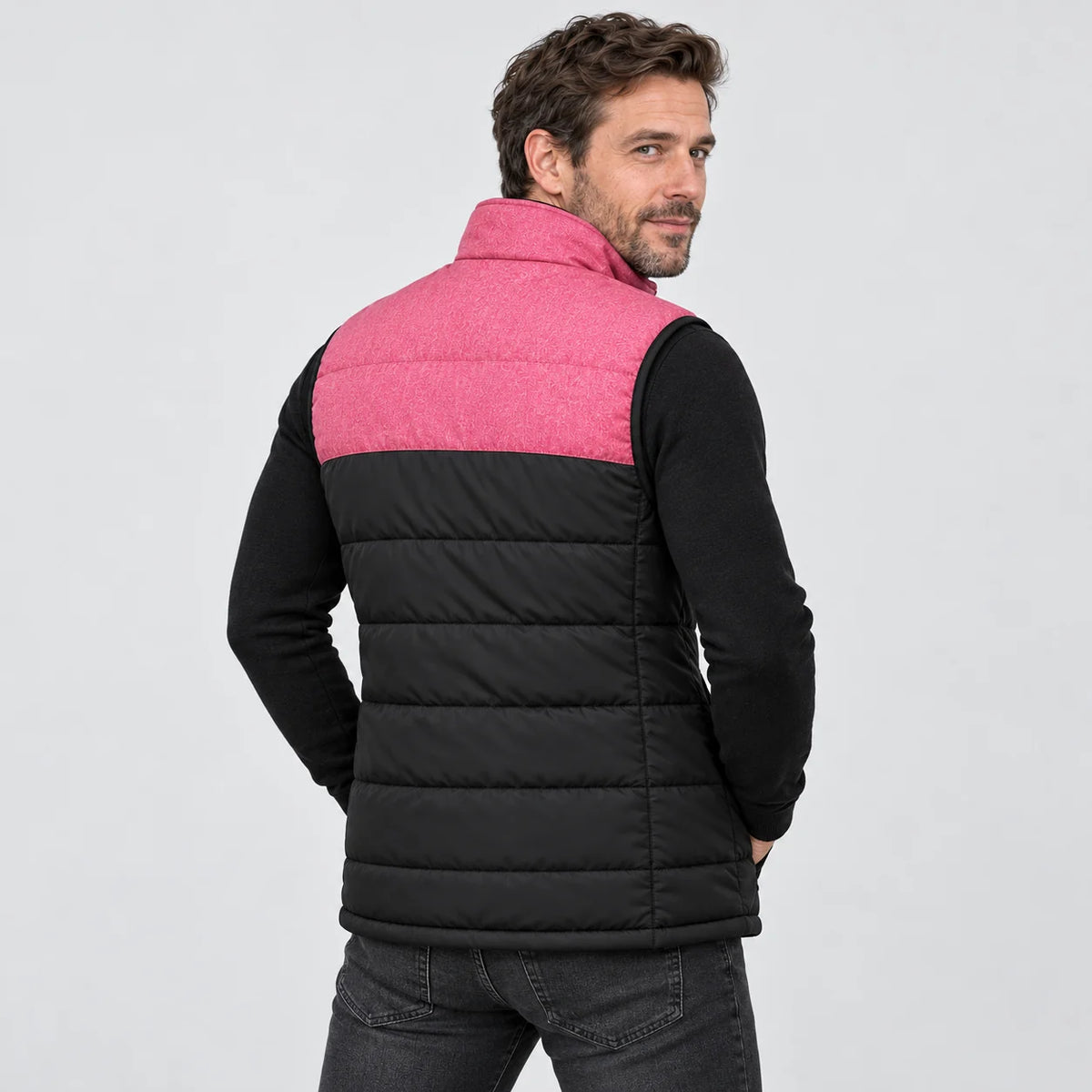 Gilet trapuntato riscaldato unisex PyreFit Rundor, vista posteriore
