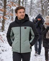 Parka riscaldato unisex PyreFit Schiefer in inverno: durante una passeggiata