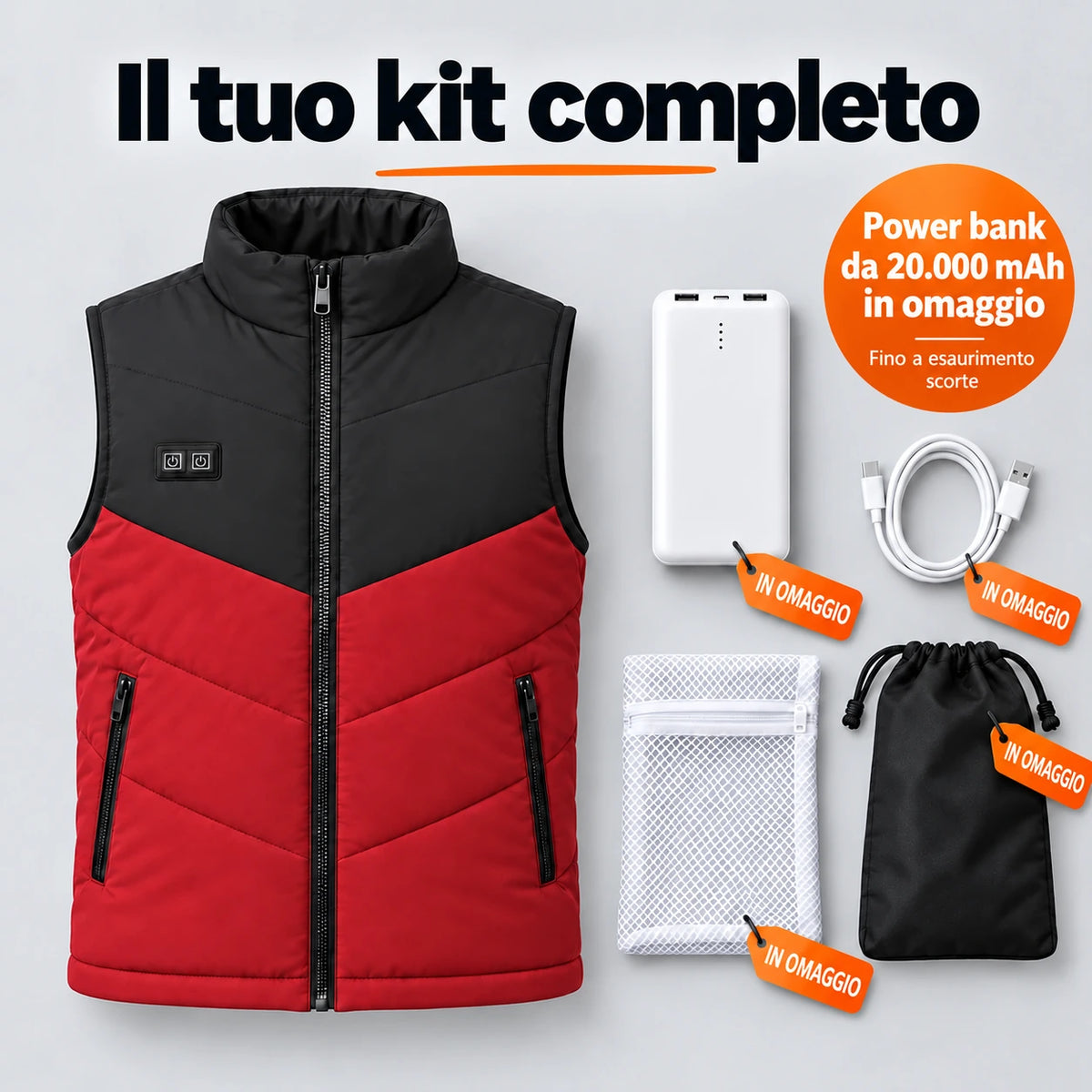 PyreFit Sherpor in rosso – set completo