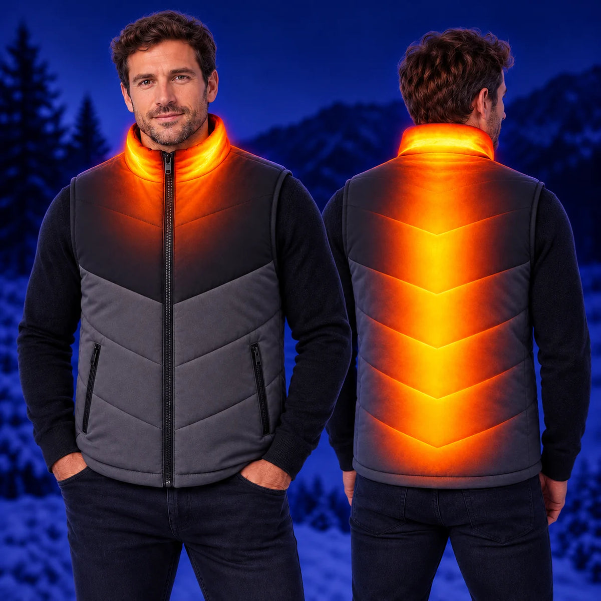 Gilet riscaldato da uomo PyreFit Sherpor – calore dal colletto alla parte bassa della schiena