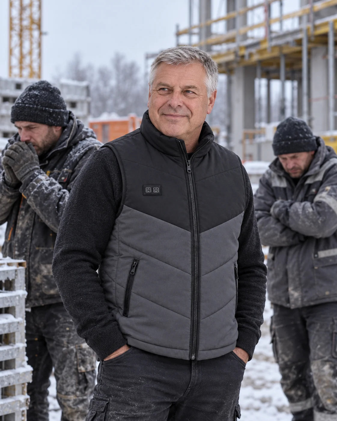 Gilet riscaldato da uomo PyreFit Sherpor in inverno: in cantiere