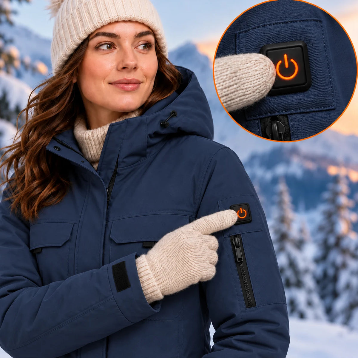 PyreFit Terrano in blu navy – dettaglio dei comandi