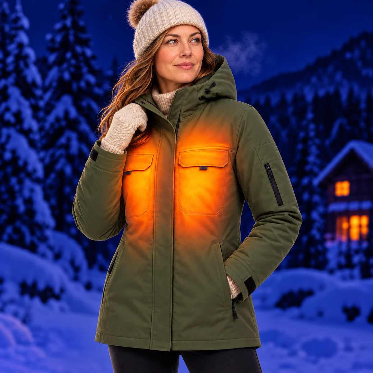 Parka riscaldato da donna PyreFit Terrano – calore su petto e schiena