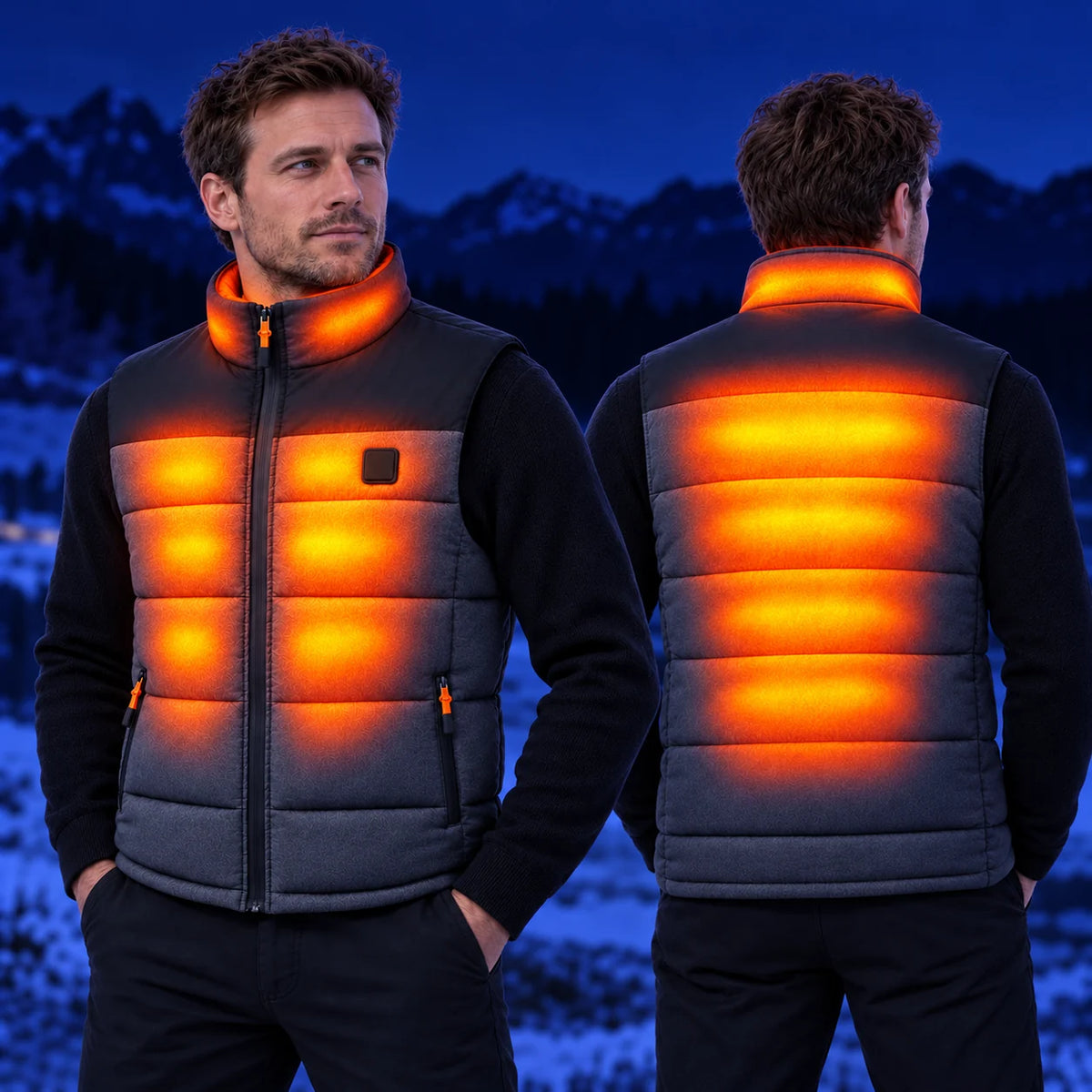 Gilet riscaldato unisex PyreFit Trailon – calore su petto, schiena e collo