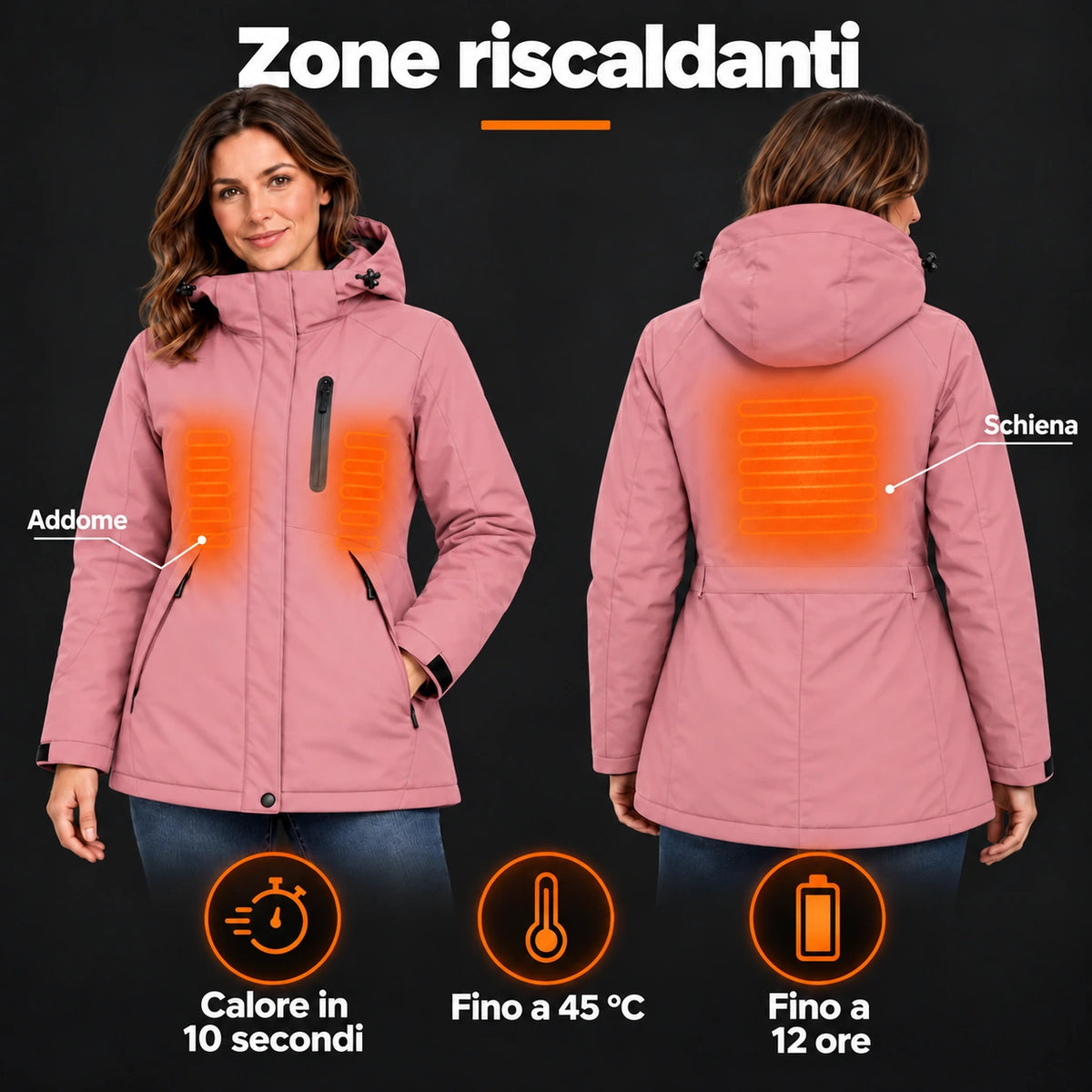 PyreFit Traverso in rosa – zone riscaldanti
