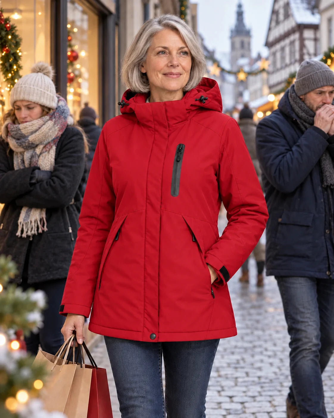 PyreFit Traverso in rosso – nella vita di tutti i giorni in inverno