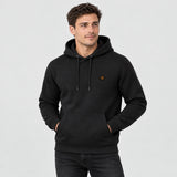 Felpa riscaldata con cappuccio PyreFit Velocor in nero, vista frontale