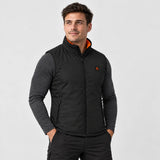 Gilet sportivo riscaldato da uomo PyreFit Ventaro, vista frontale sul modello