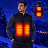 Gilet sportivo riscaldato da uomo PyreFit Ventaro – calore su addome, parte alta della schiena e zona lombare