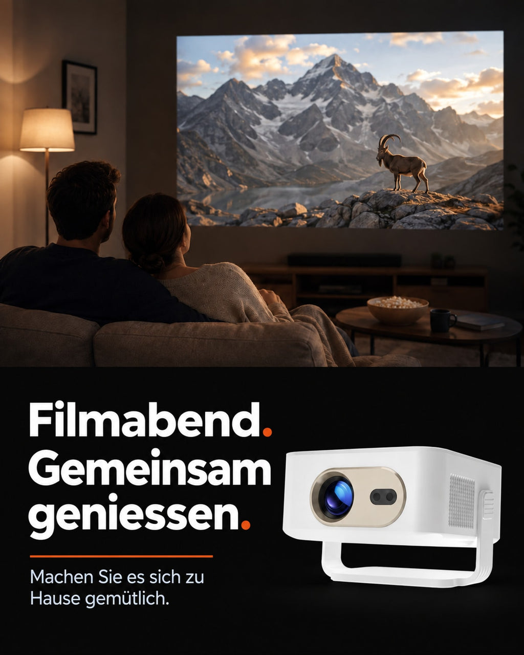 Mini Beamer – Filmabend. Gemeinsam geniessen.