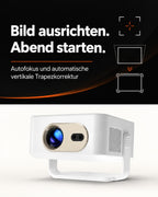 Mini Beamer – Bild ausrichten. Abend starten.