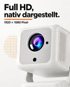 Mini Beamer – Full HD, nativ dargestellt.