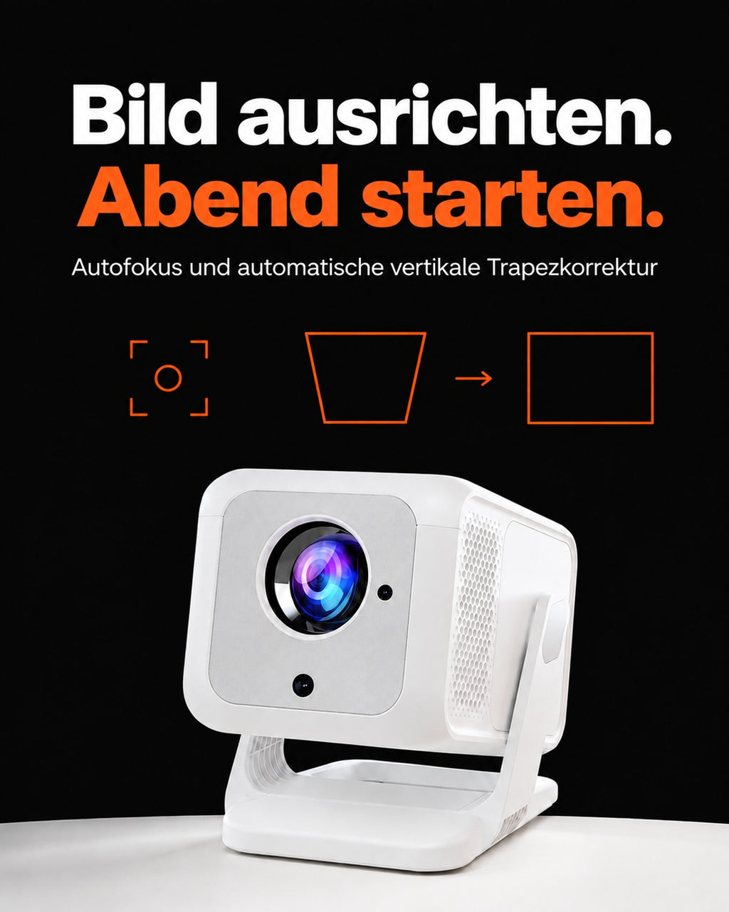 Mini Beamer – Bild ausrichten. Abend starten.