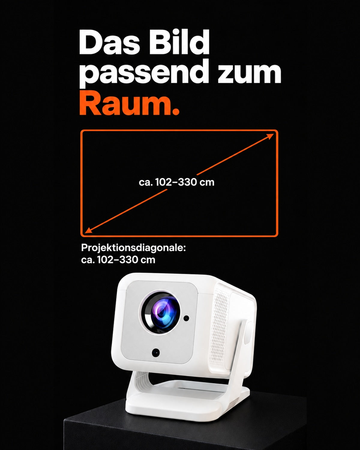 Mini Beamer – Das Bild passend zum Raum.