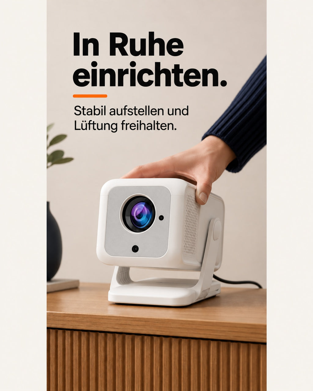 Mini Beamer – stabil aufstellen und Lüftung freihalten