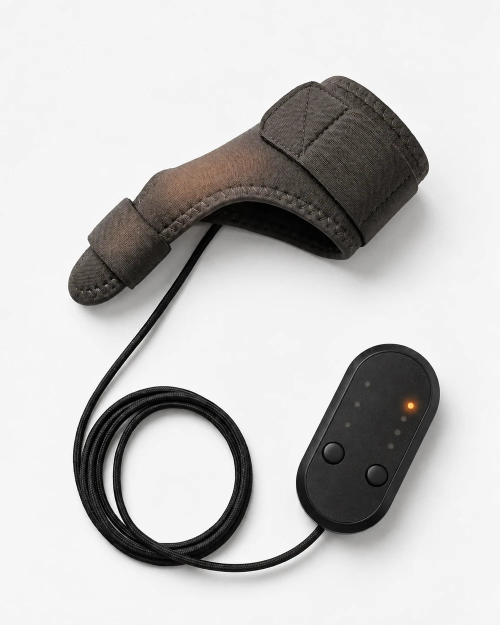 Wärmeband für Hand und Finger – Graues Wärmeband mit Kabelregler