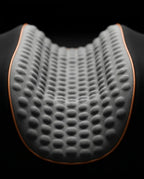 Memory-Foam-Nackenkissen mit Massage – Konturierte graue Auflage von vorn