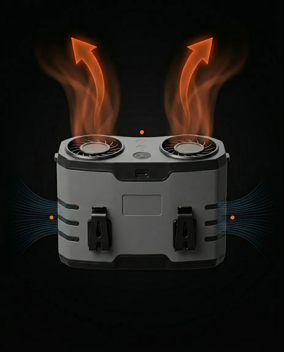 Ventilatore da collo – raffreddamento a mani libere con due ventole, da portare ovunque – immagine del prodotto 9