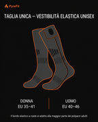Tabella taglie delle calze riscaldate a batteria