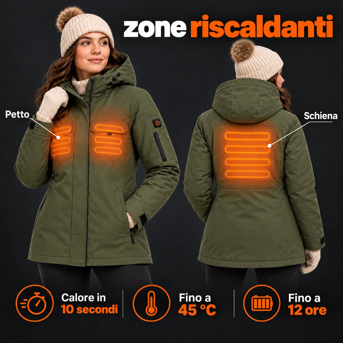 PyreFit Terrano – Parka riscaldato da donna