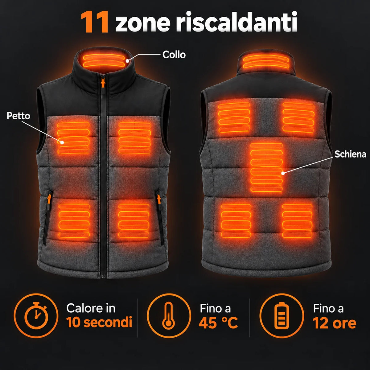 PyreFit Trailon – Gilet riscaldato unisex