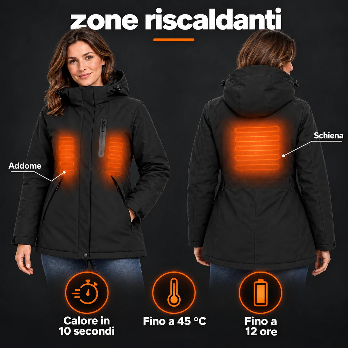 PyreFit Traverso – Parka riscaldato da donna