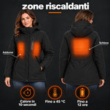 Parka riscaldato da donna PyreFit Traverso: zone riscaldanti su addome e schiena