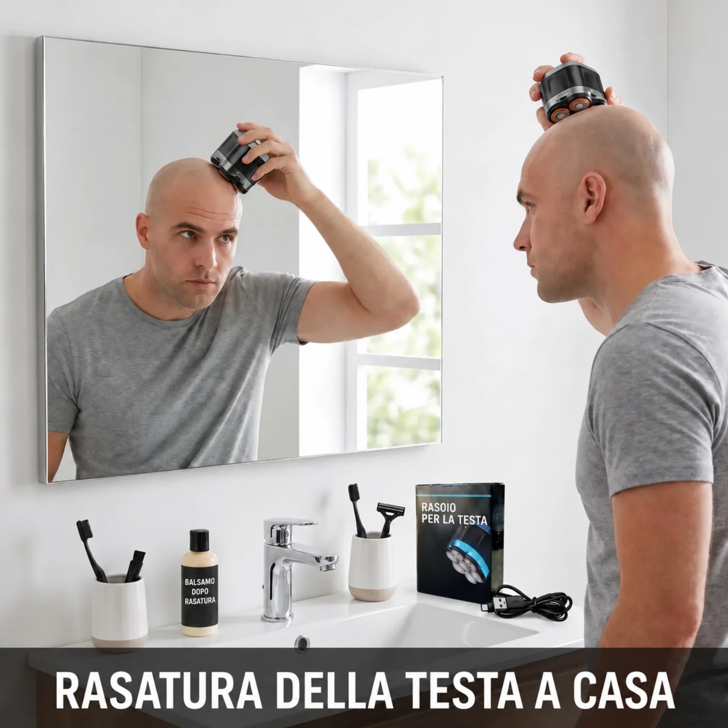 La rasatura della testa, più pratica