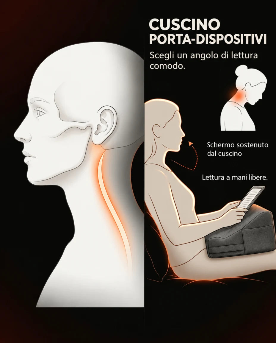 Un appoggio per guardare lo schermo più comodamente