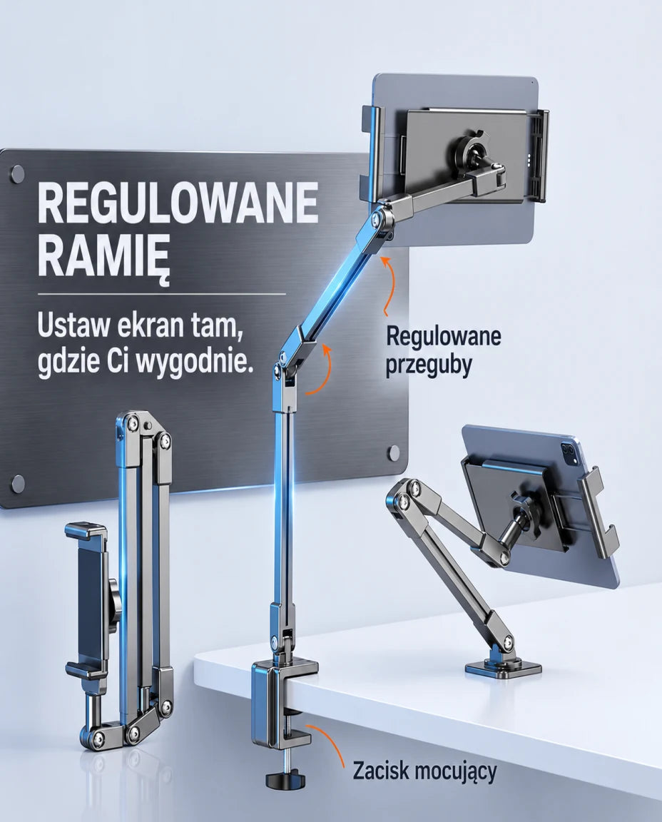 Regulowane przeguby i wygodne mocowanie
