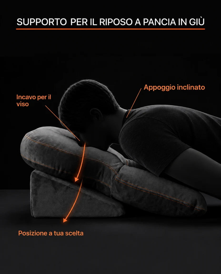 Un’apertura per il viso durante il riposo a pancia in giù