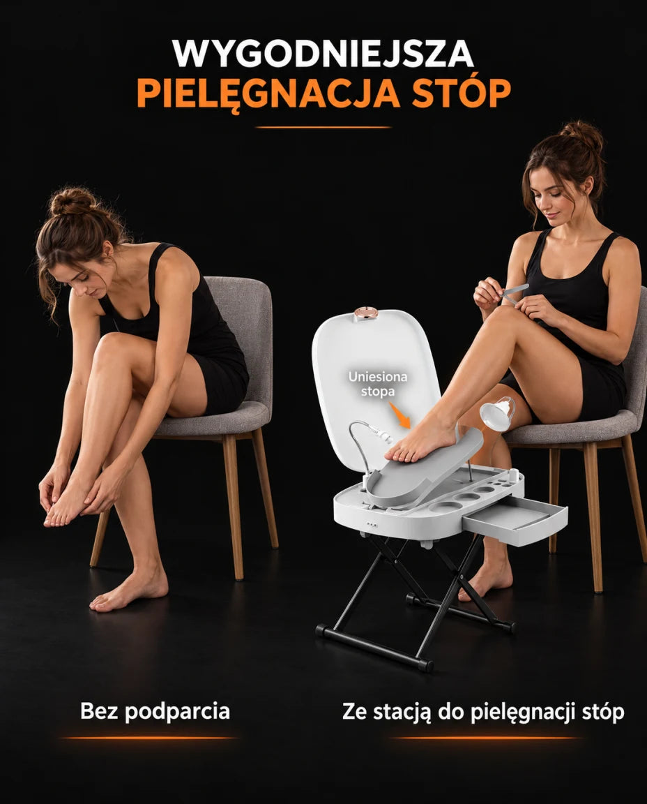 Pielęgnacja stóp w wygodniejszej pozycji