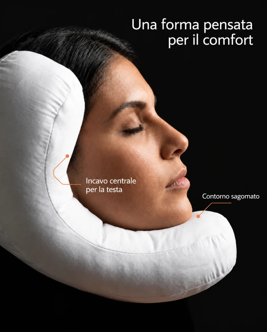 Una forma sagomata per l’appoggio del viso