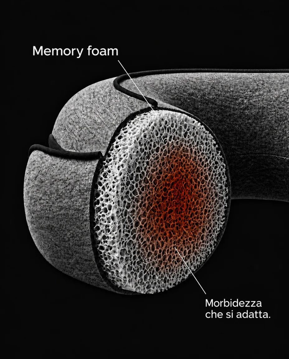 Memory foam che si adatta all’appoggio