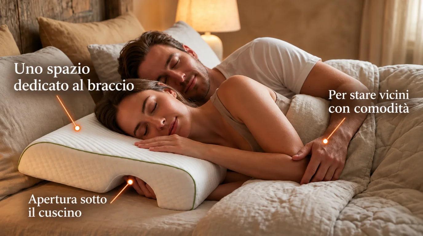 Uno spazio per il braccio quando siete vicini