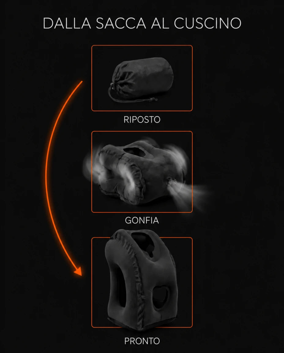 Si gonfia per l'uso e si ripiega dopo il viaggio