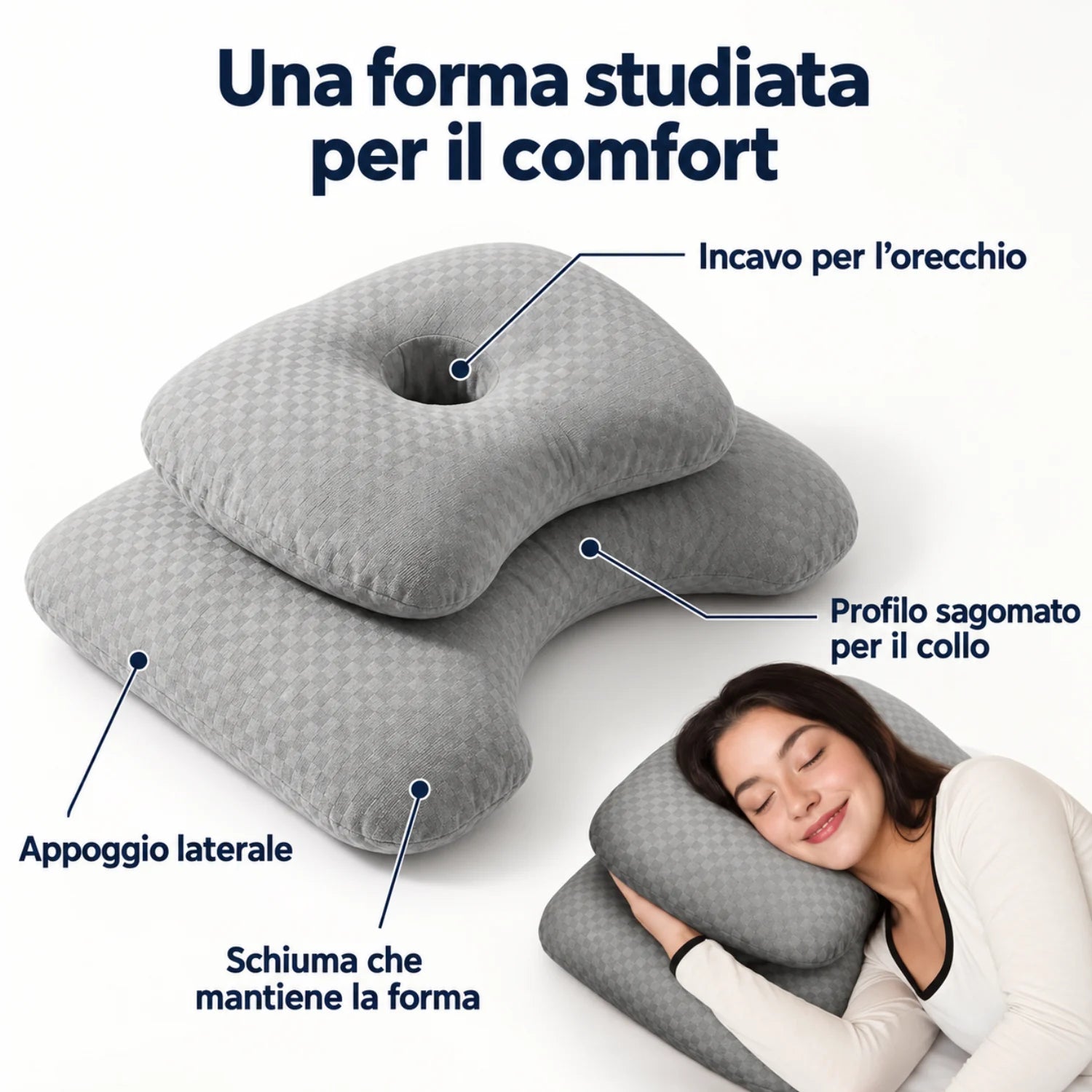 Spazio per orecchio e braccio