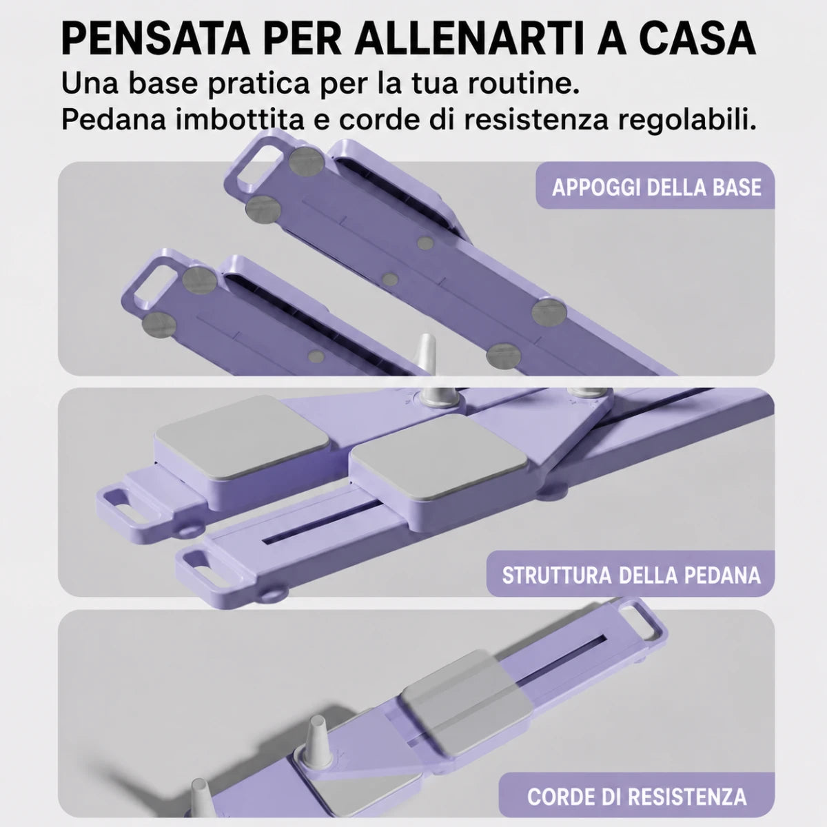 Pilates a casa, con una base comoda