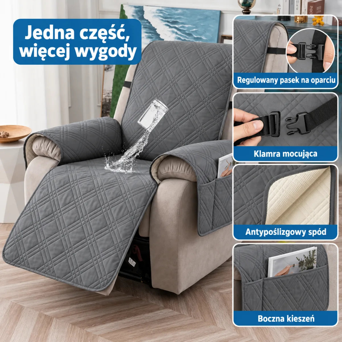Stabilniejsze ułożenie na fotelu