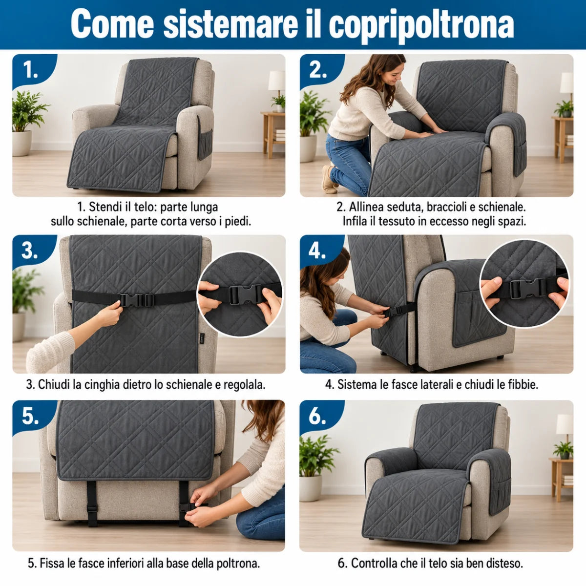 Si sistema in pochi passaggi