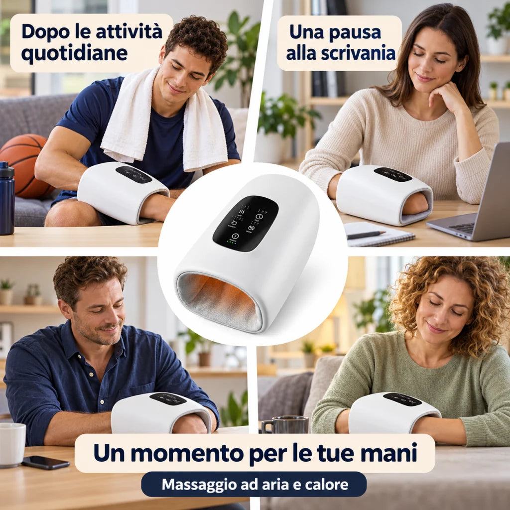 Una piacevole pausa di massaggio alle mani