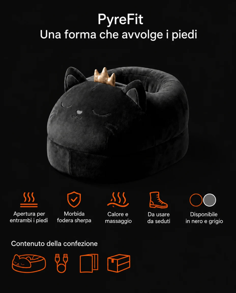 Scaldapiedi a forma di gatto – Una forma che avvolge i piedi