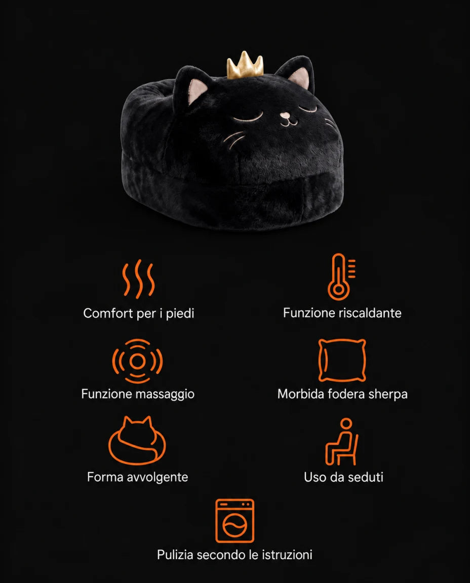 Scaldapiedi a forma di gatto – Comfort per i piedi